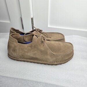 Men's Birkenstock Utti Lace Suede Leather Shoes Tan EU 43 ~US 10